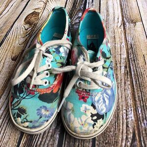Hawaiian Youth Vans Size 11 Flower Beach Print Shoes